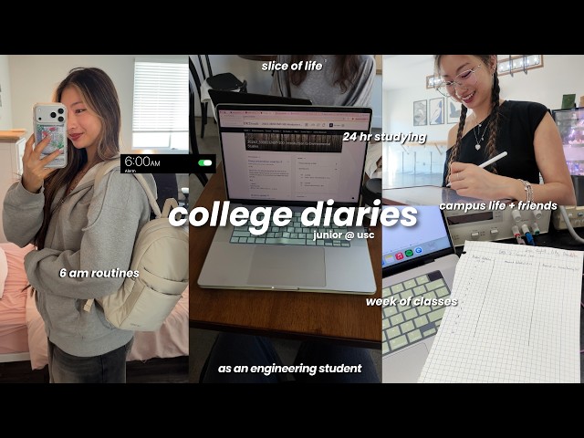 productive study week 🍙 | 24hr studying,  uni days, 6 am routines