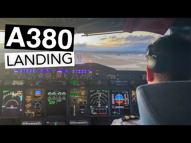 A380 Cockpit Landing