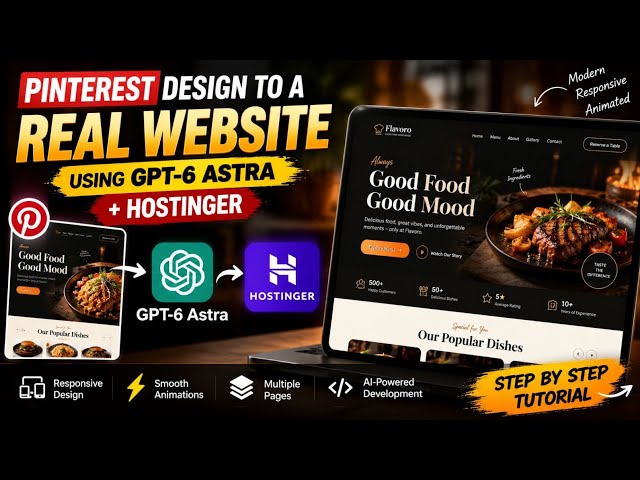 I Turned a Pinterest Screenshot into a Real Website Using GPT-6 Astra!