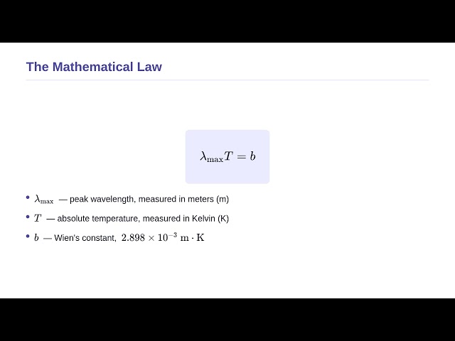 Statistical Mechanics - Wien's Displacement Law