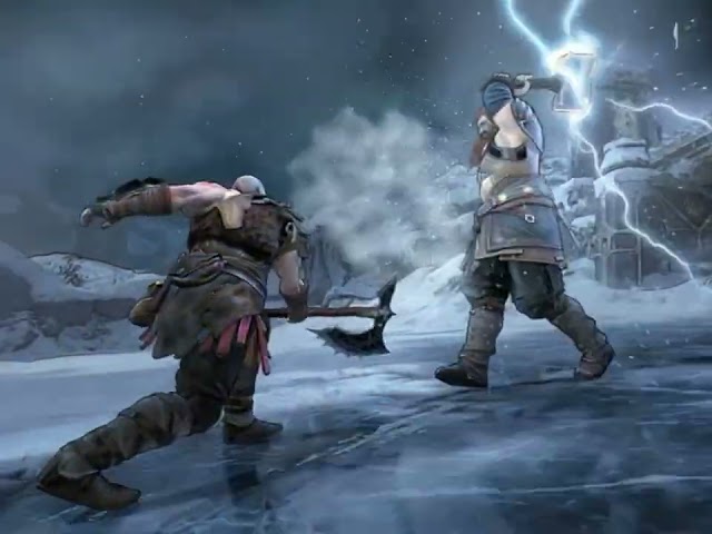 My new creative movie God of War Ragnarök Thor vs Kratos fight scene animation.
