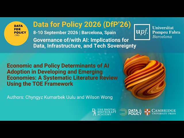 AI Adoption in Developing Economies: Economic, Policy & Capability Drivers | Data for Policy 2026