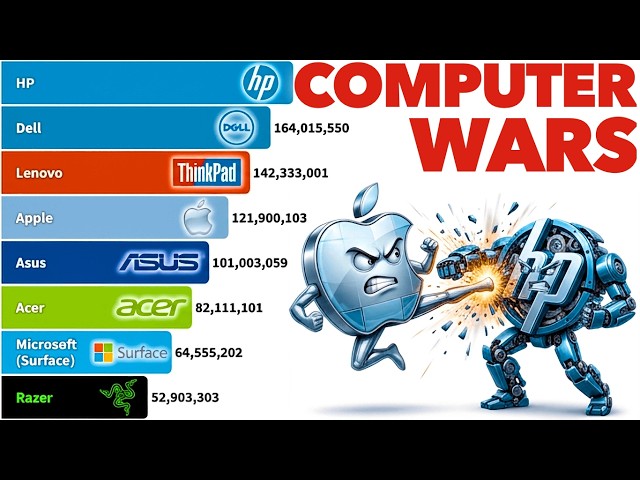 Most Popular Computer Brands 1995-2026