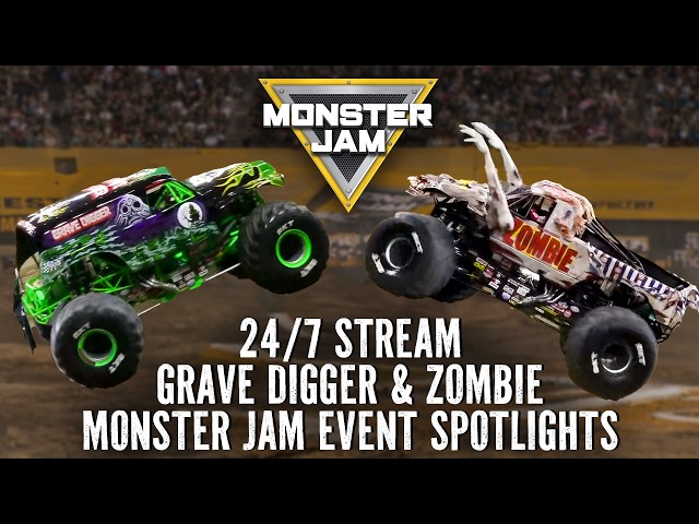 🔴 24/7 Stream: Monster Jam Live Events Featuring Grave Digger & Zombie | Monster Jam