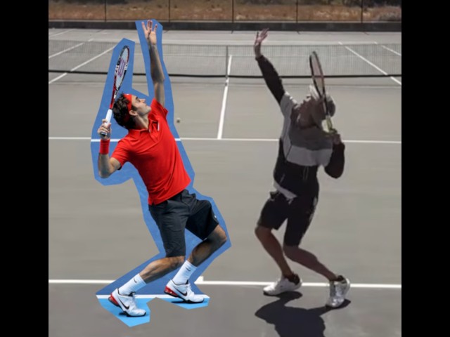 I tried serving like Federer.