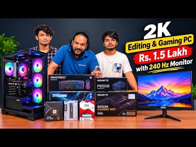 Rs. 1.5 Lakh🔥2K Editing & Gaming PC with Monitor | Ankit Mr Pc Wale | 9532777615 & 7800390888