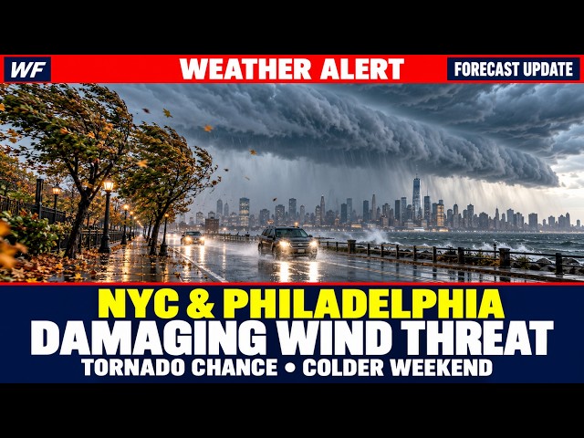 🚨 NYC & Philadelphia Storm Threat | Damaging Winds & Tornado Chance (Latest Updates)