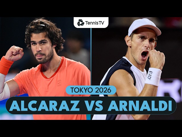 Carlos Alcaraz Continues Title Defence vs Matteo Arnaldi | Tokyo 2026 Match Highlights