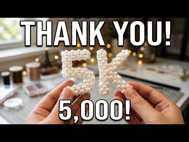 5K Subscribers Celebration DIY | Easy pearl beads YouTube Milestone Craft 