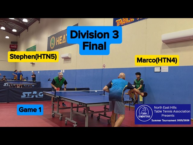 Stephen vs Marco I NEHTTA Summer Tournament 2025-26 SA I Division 3 I Finals