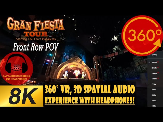 Gran Fiesta Tour Starring The Three Caballeros 8K 360 VR spatial audio EPCOT