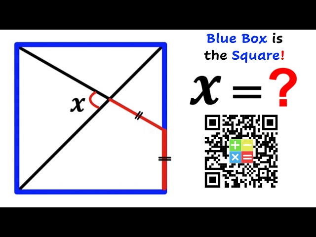 Can you find the value of angle X? | (Square) | #math #maths | #geometry
