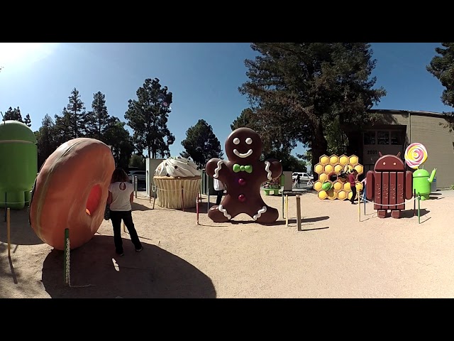 4K 360 Amazing Virtual Sightseeing, Different Lovely Sculptures in Google Android Lawn Status