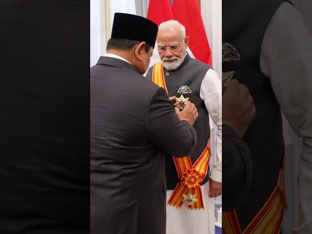 PM Modi conferred with Indonesia's highest honour ’Bintang Adipurna' in Jakarta | #shorts