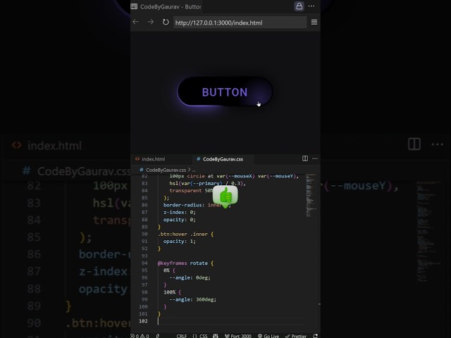 🔥 Animated Button with Hover Effects using HTML & CSS #webdevelopment #coding #hovereffect