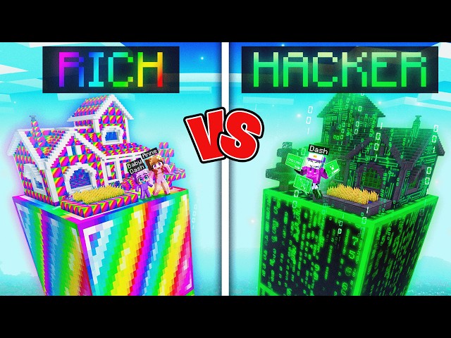 RICH vs HACKER CHUNK in Minecraft!