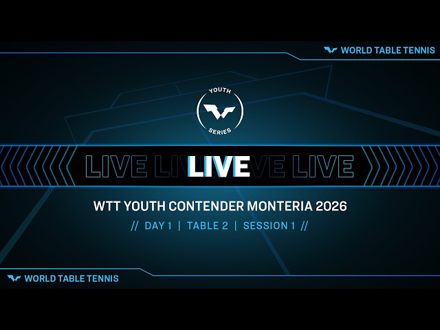LIVE! | T2 | Day 1 | WTT Youth Contender Monteria 2026 | Session 1