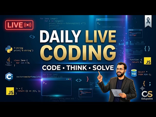 🔴 Daily Live Coding 11 Sept  Python / Java / C / C++ Coding Questions & Problem Solving CS Edupoint