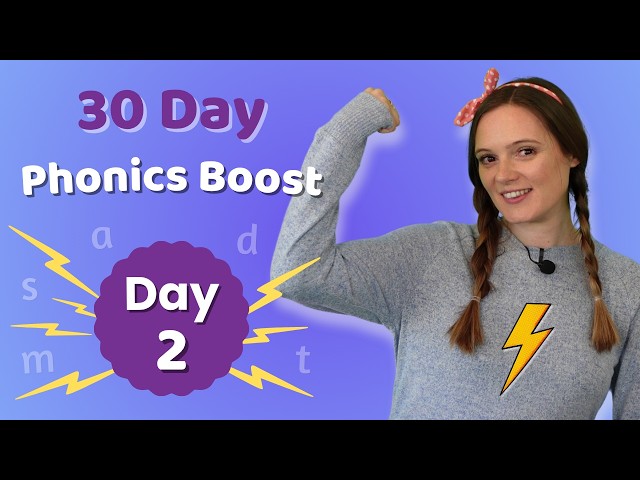Day 2 | 30 Day Phonics Boost 📚 Learn to Read with Sounds, Blending & CVC Words | British Teacher