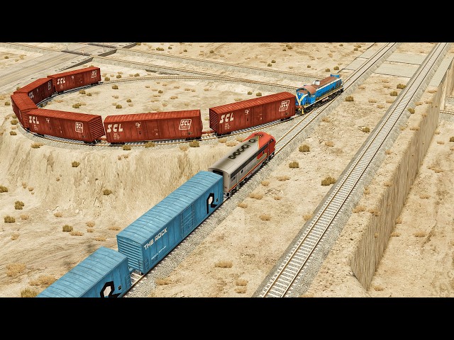 Epic Trains vs Horizontal Loop Crash #32 – BeamNG.drive | BeamNG High Speed