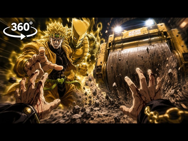 DIO's 'The World' and  Road Roller Attack in 360° VR | 4K | Immersive Jojo Experience