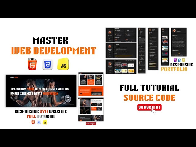 Master Frontend Web Development With 2 Real World Portfolios using html css js Beginners to Advanced
