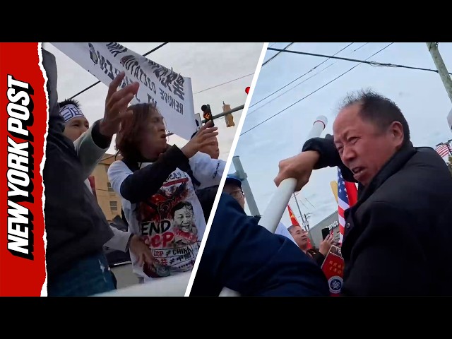 Chaos Outside Joint Base Andrews as Protesters and Xi Supporters Clash Over State Visit