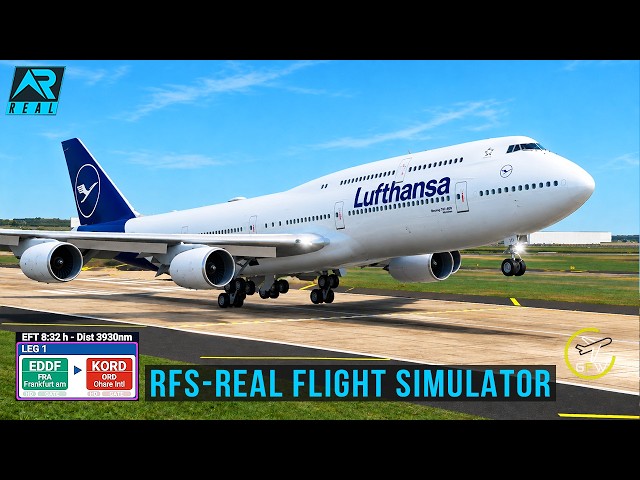 Lufthansa Boeing 747-8 Full Flight ✈️ Frankfurt 🇩🇪 to Chicago 🇺🇸 | Real Flight Simulator RFS
