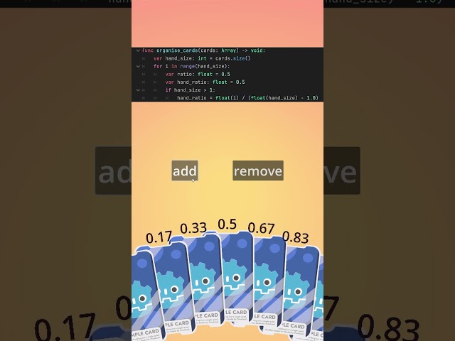 How to Fan Cards in a Video Game #indiegame #gamedev #godot