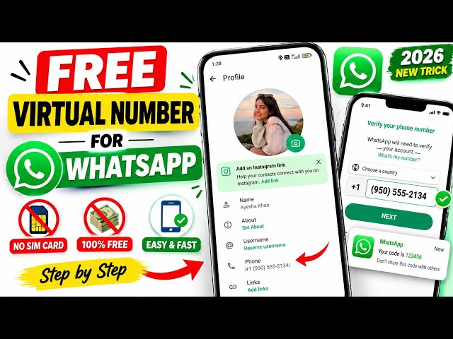 Free Virtual Number For WhatsApp | Fake Whatsapp Kaise Banta Hai 2026 | Virtual Number For Whatsapp