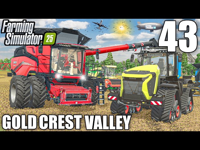 Cutting 375.425 LITERS of SOYBEANS | Gold Crest Valley 3.0 | #43 | Farming Simulator 25