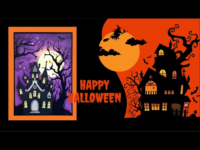 2 Halloween Cards | Silhouette Cameo Tutorial & Tim Holtz