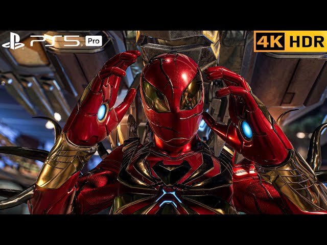(PS5 PRO) Venom Takes Over Iron-Spider to Save Harry | 4K HDR |