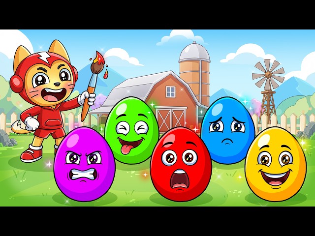 Learn colors with Colorful Eggs on the Farm with Zeko | Cartoons For Kids | Zeko Family