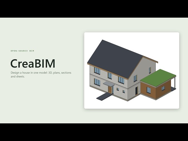 CreaBIM: design a house in one model (open-source BIM, in development)