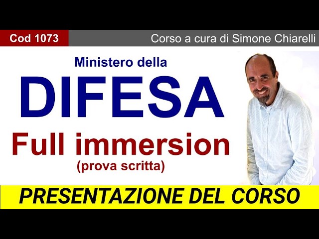 Ministry of Defense Full Immersion (Cod1073) - Course Presentation