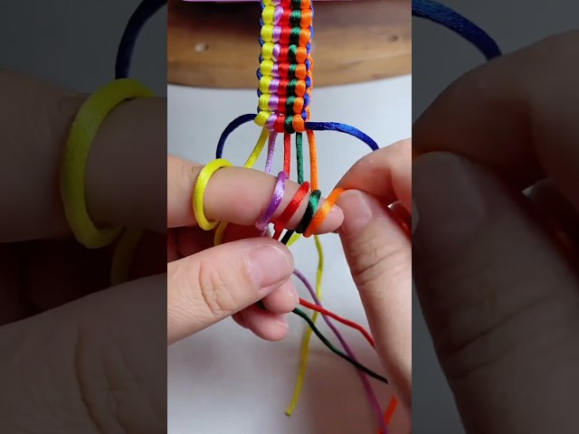 Step-by-Step DIY Rainbow Friendship Bracelet Tutorial