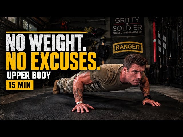 15-Minute Military Calisthenics Upper Body Strength Workout | Follow Along