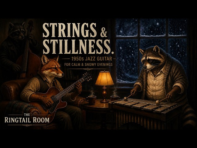 Strings & Stillness. – 1950s Jazz Guitar for Calm & Snowy Evenings