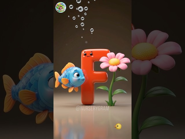 F is for Fish | ABC Learning for Kids  #Shorts