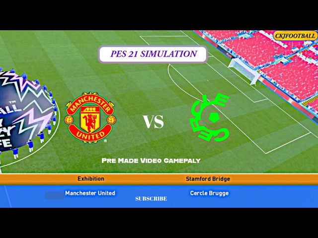 Man united vs Cercle Brugge KSV | eFootball PES 2021 Simulation | Full Match Entertainment Video