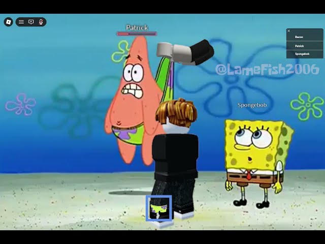 Patrick gets beat up in Roblox