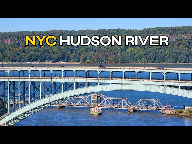 🔴NYC LIVE CAM🚆Amtrak Trains & Hudson River Ambience 🎧 Relaxing ASMR