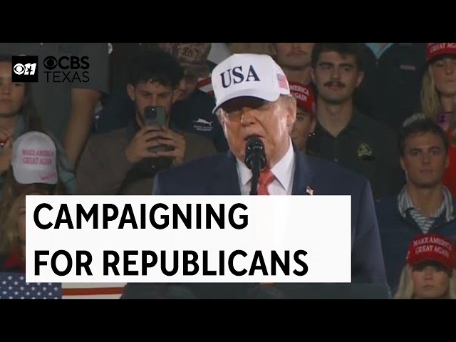 Trump campaigns for Republicans as early voting surges in Texas