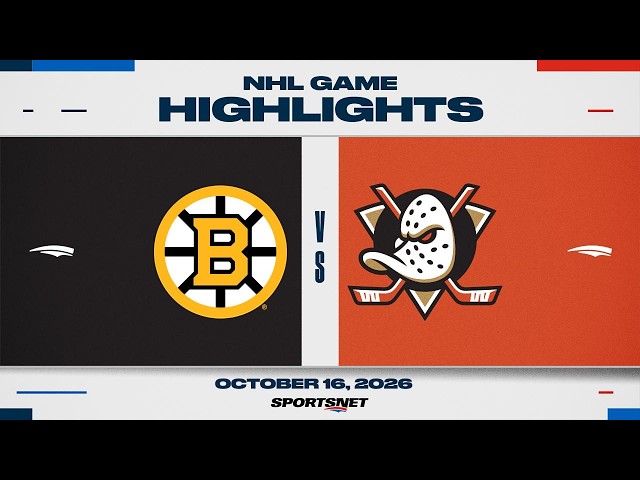 NHL Highlights | Bruins vs. Ducks - October 16, 2026