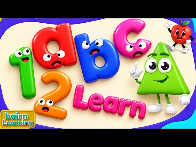 Toddler Learning Videos For 5 Year Olds | ABCs, 123s Shapes, and Nursery Rhymes