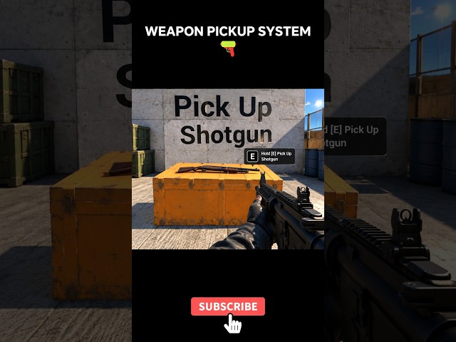 I Added a WEAPON PICKUP System to My FPS Controller 🔫🔥 | Unity 6 #shorts