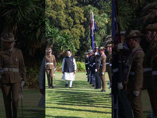 PM Modi receives a ceremonial welcome in Australia | #shorts