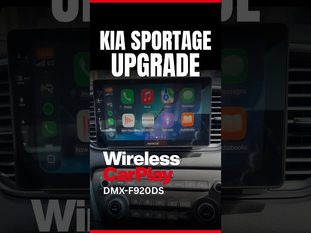 KIA Sportage 2016 Gets A 9" HD Floating Wireless CarPlay Upgrade KENWOOD DMX-F920DS #kia #carplay
