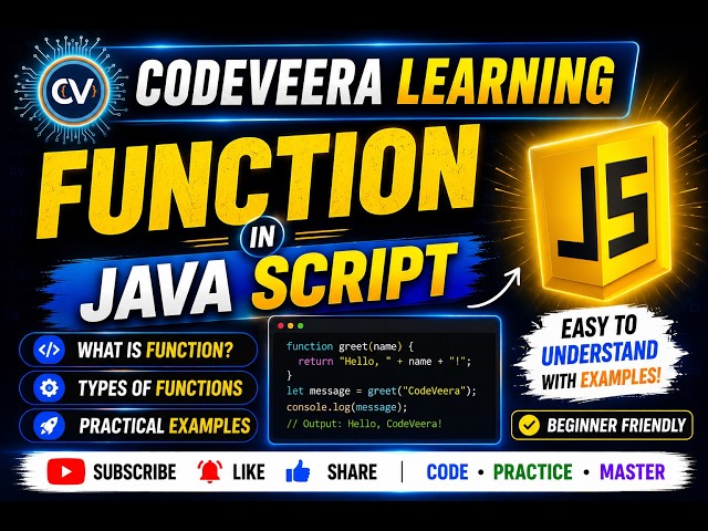 JavaScript Functions Explained in Hindi 🔥 | Function in JavaScript for Beginners